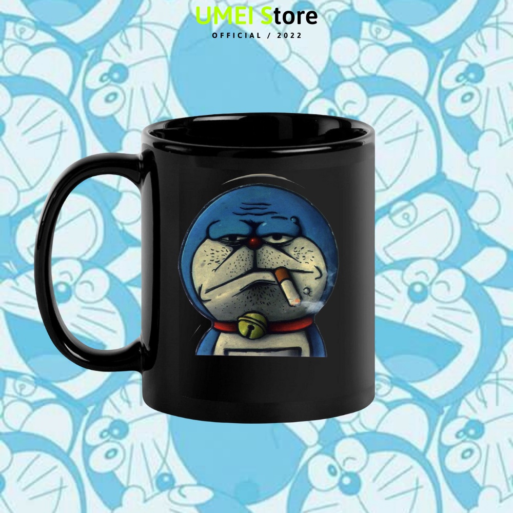 Cốc sứ in hình, cốc Doraemon Cool ngầu dành cho Fans Doraemon, cốc tráng men dùng làm quà tặng, uống nước hàng ngày
