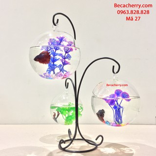 Bể cá mini tam trụ 27