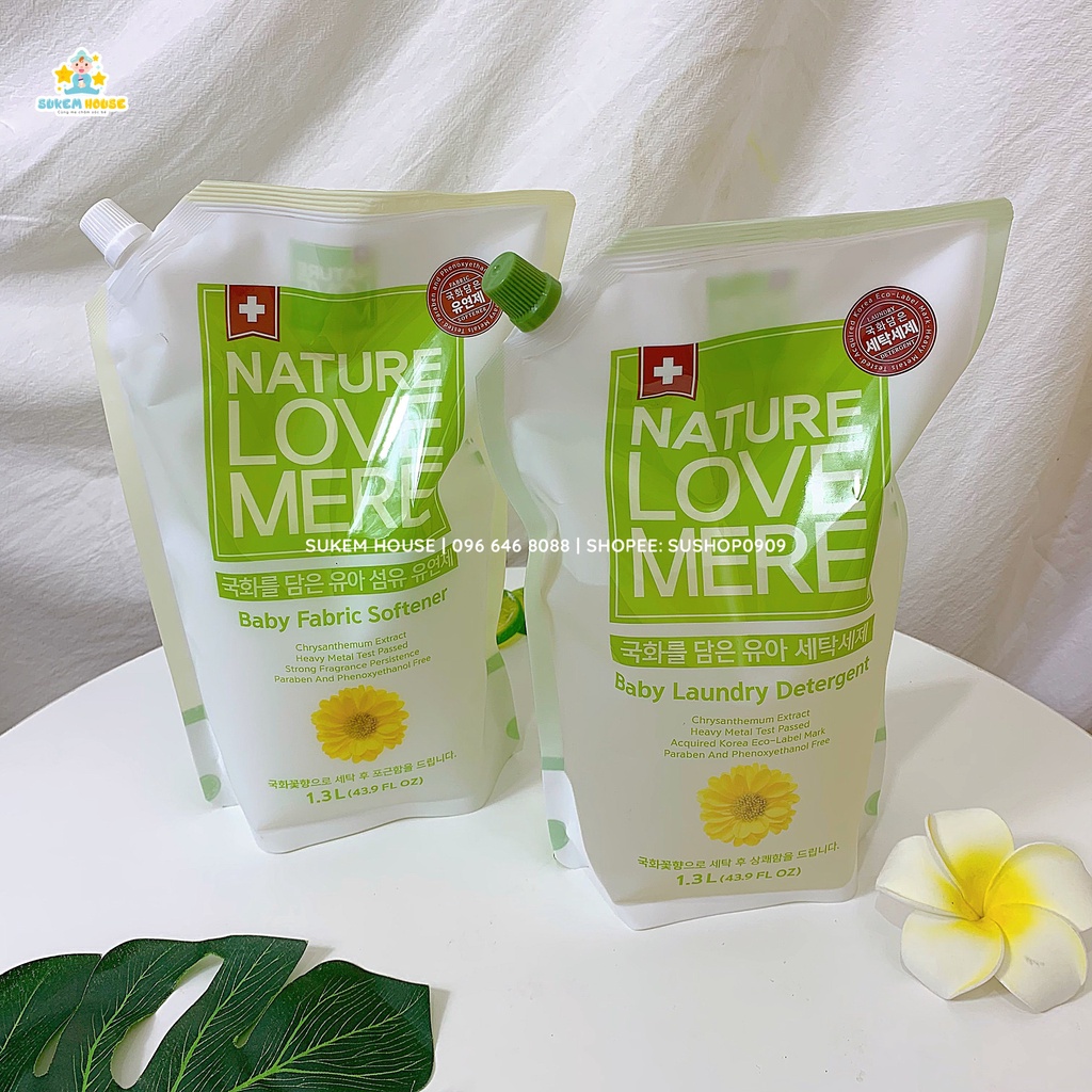 Nước giặt/xả quần áo cho bé Nature Love Mere