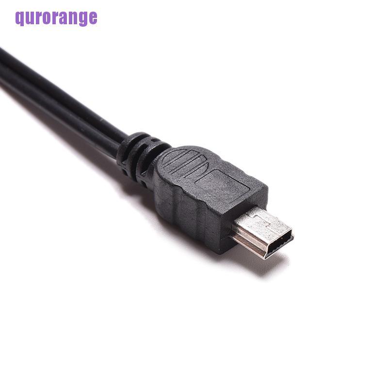 qurorange 3.5mm USB to Mini USB Standard Audio Jack Connection Cable for Speakers Mp3/4 UJS