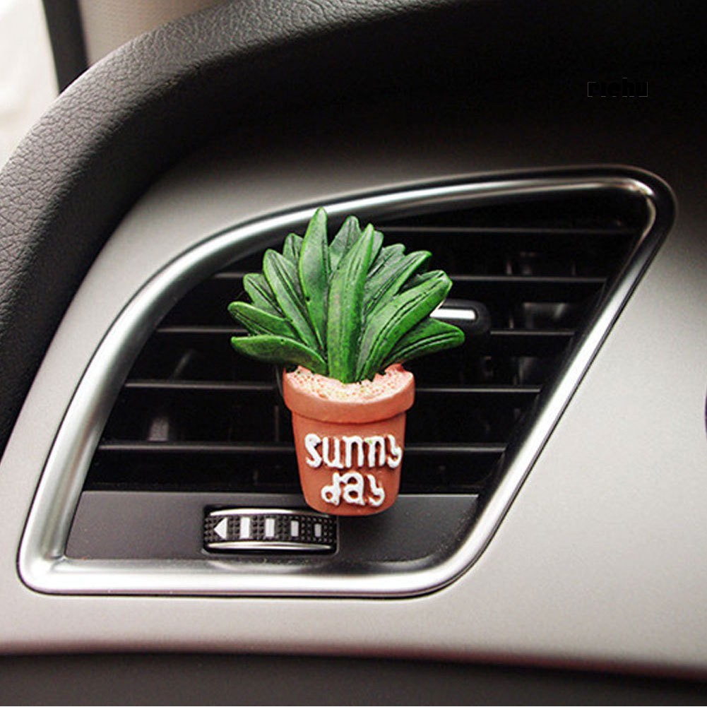 Kẹp Khuếch Tán Nước Hoa Gắn Lỗ Thông Gió Xe Hơi Hình Bánh Mì / Xương Rồng Đáng Yêu