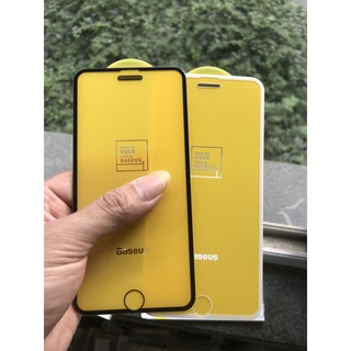 Kính cường lực full màn hình Baseus bảo vệ màng loa cho IPhone 6 Plus 7 Plus 8 Plus