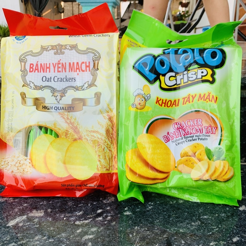 Bánh Khoai Tây Potato Crackers Túi 230G, vị măn, giòn thơm