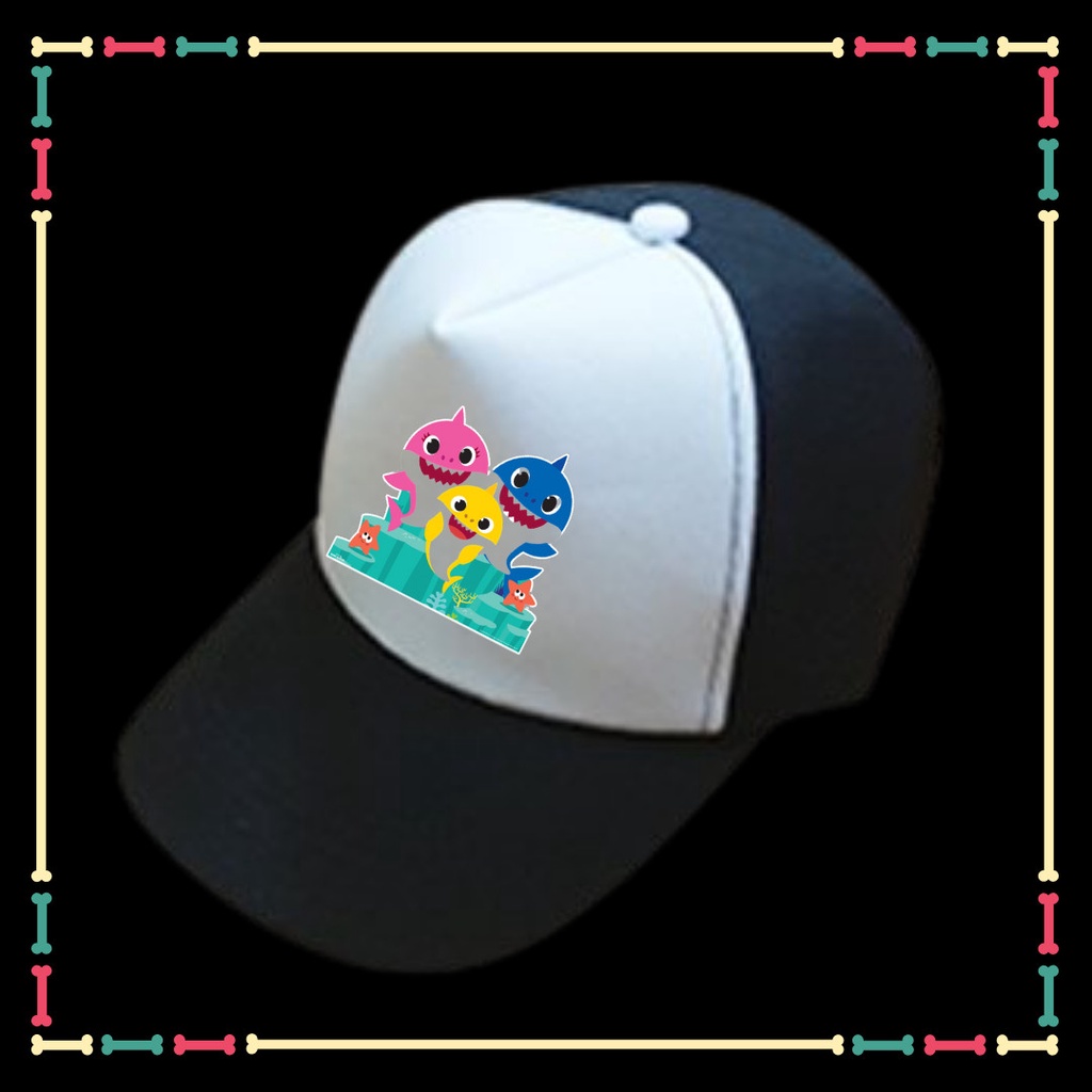 MŨ/ NÓN IN HÌNH BABY SHARK CHO BÉ GÁI ( CÓ ĐỦ MÀU SẮC CHO BÉ CHỌN)