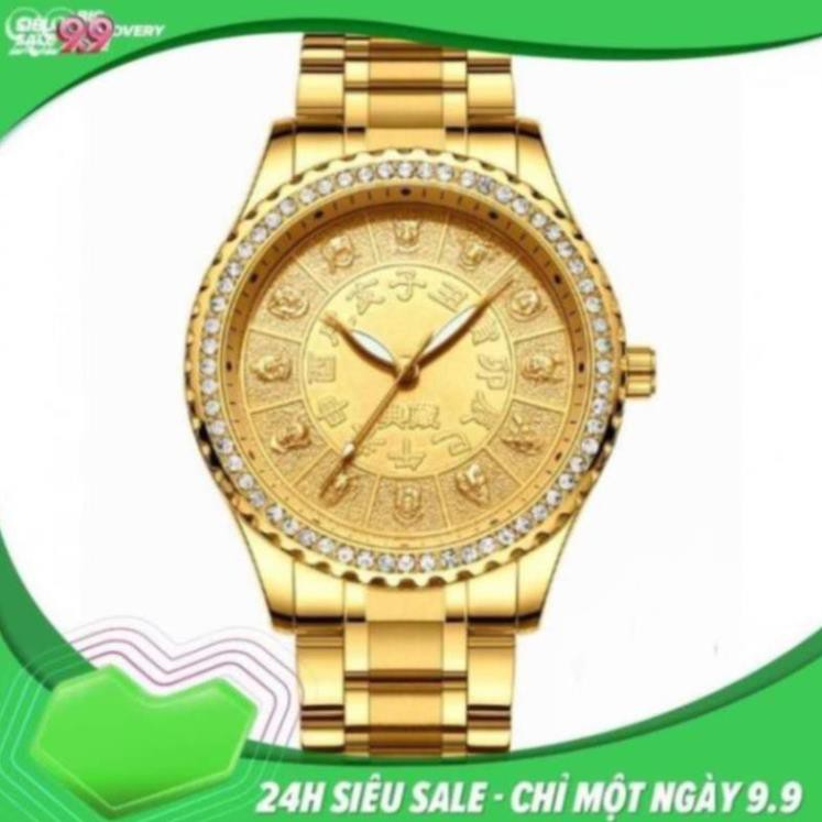 ĐỒNG HỒ NAM 12 CON GIÁP DẠ QUANG GB033 DÂY DEMI THÉP KHÔNG GỈ chất lượng cao