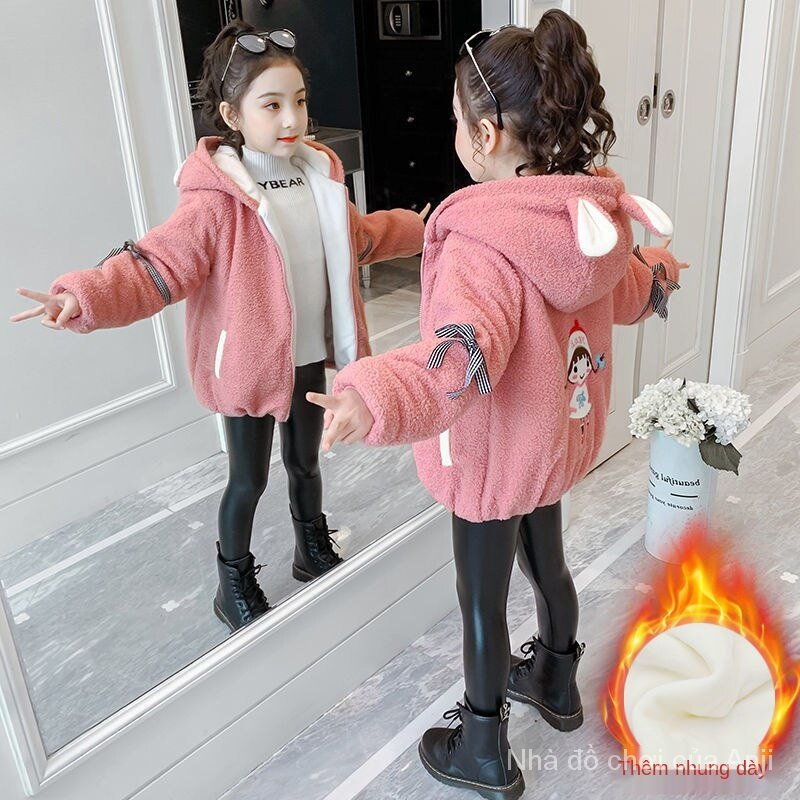 Korean thick velvet autumn winter children's jacket