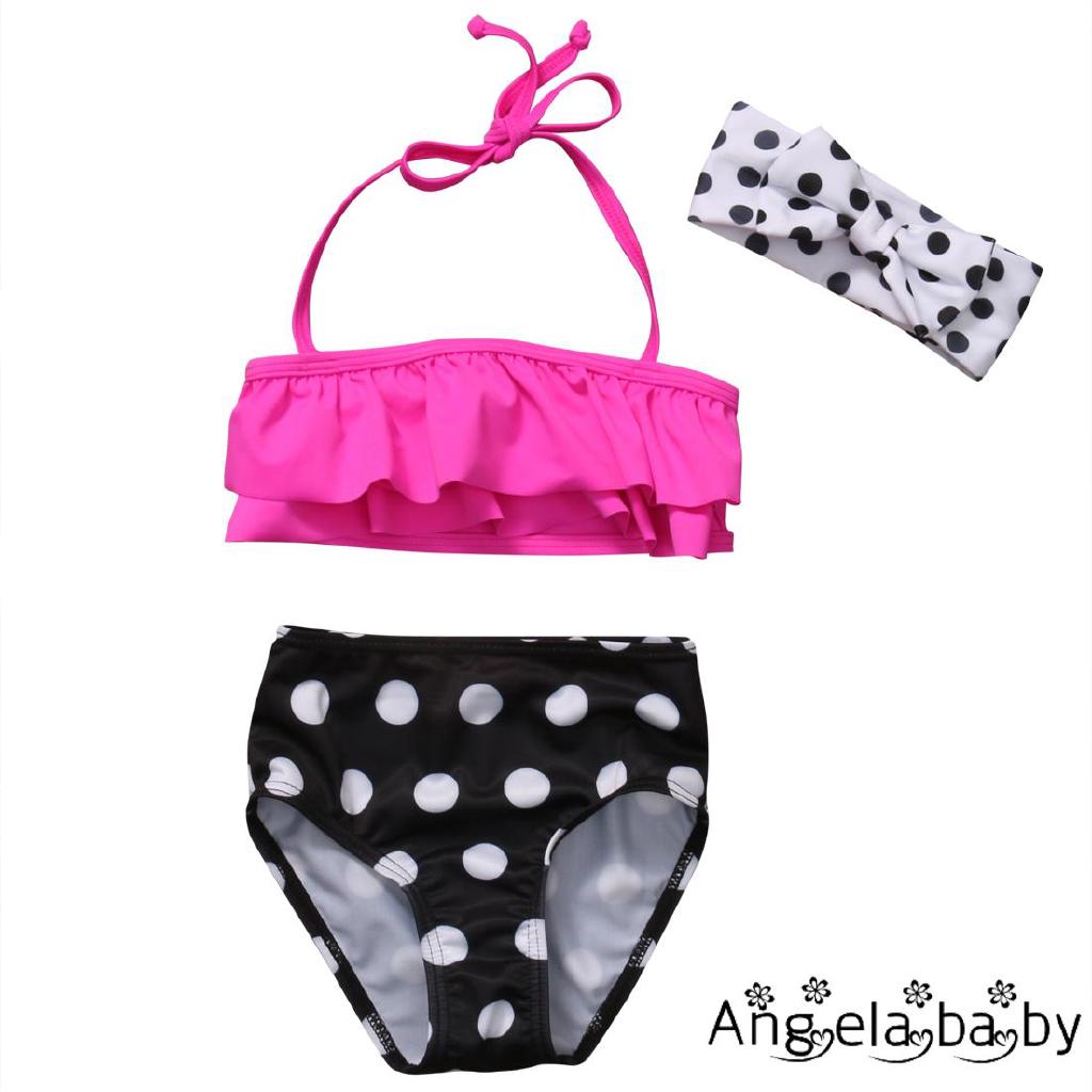 Nel-3 Cái Tập Đi Trẻ Em Bé Gái Đồ Bơi Đồ Bơi Bộ Đồ Tắm Tankini Bikini