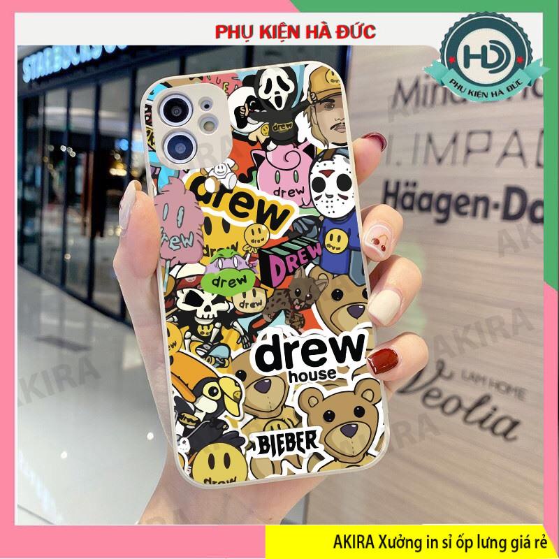 Trùm sỉ ôp lưng iphone Drew 7 chất dẻo  vuông cạnh bảo vệ camera xưởng ốp akira