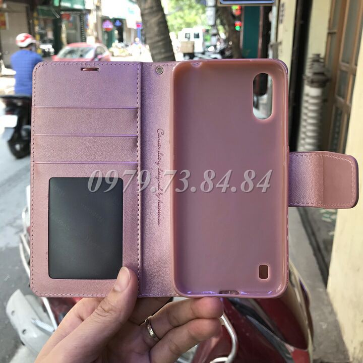 [Giá rẻ nhất ] Bao da SamSung Galaxy A01 dạng ví hiệu Hanman có quai cài | BigBuy360 - bigbuy360.vn
