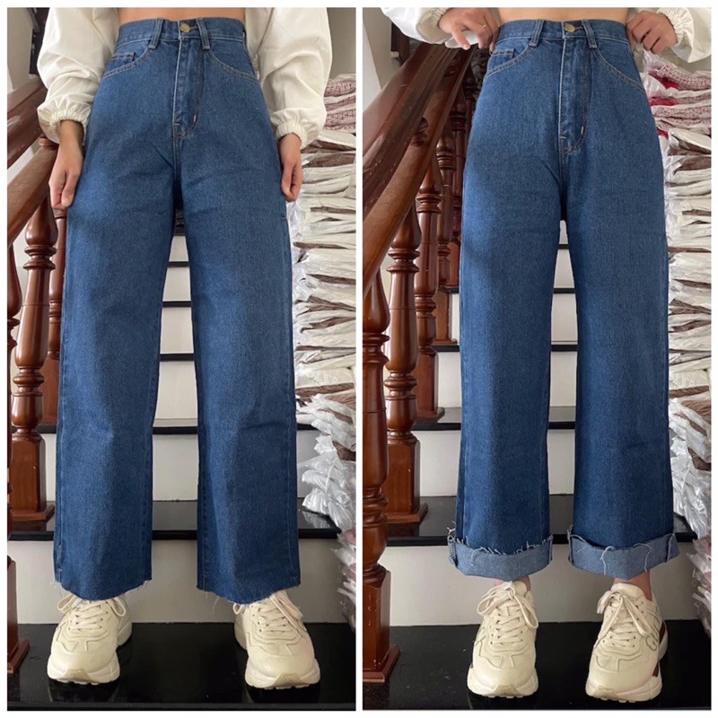Quần jeans loe ống rộng