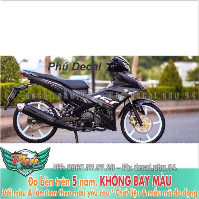 Tem rời Exciter 150 Y15ZR Đen Nhám -1