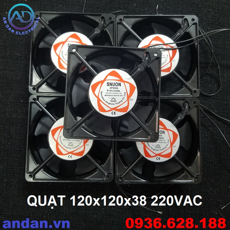 Quạt Tản Nhiệt 220V , Quạt Hút Gió 120x120mm , Quạt DP200A, LT12038HSL 120x120x38