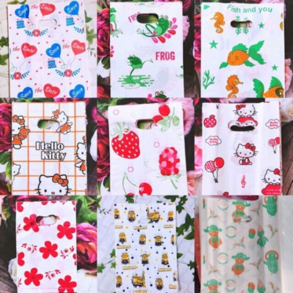 1kg túi đục lỗ trắng đục đựng hàng gói hàng nilong bao xách quà, bì xốp hột xoài - plastic bag