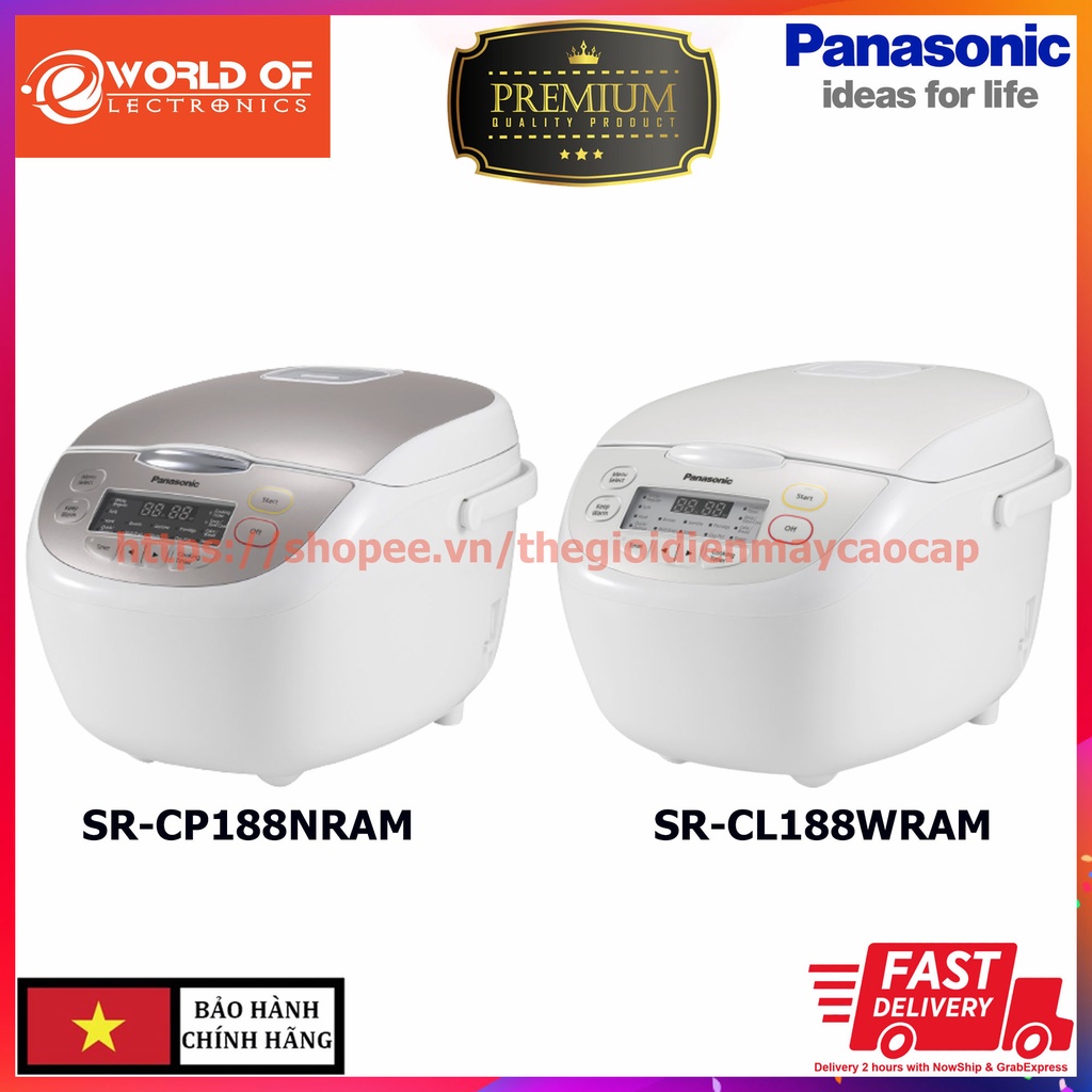 Nồi cơm điện tử 1.8l Panasonic SR-CP188 và Panasonic SR-CL188
