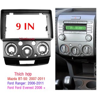 Mặt dưỡng màn hình  9 In xe Ford Ranger, Ford Everest, Mazda BT50 2006-2011