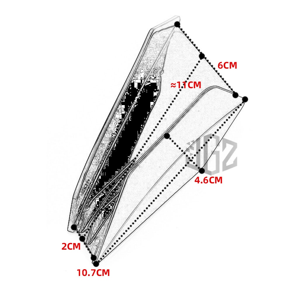 Set 2 Kính Chắn Gió Bằng ABS Hình Đôi Cánh Có Thể Điều Chỉnh Cho Xe Máy YAMAHA HONDA VESPA KTM SUZUKI