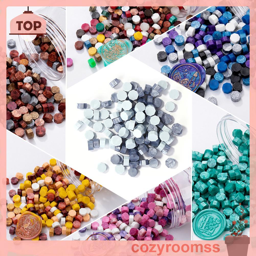 Túi 100 hạt sáp hình bát giác dùng để làm đồ thủ công tiện dụng