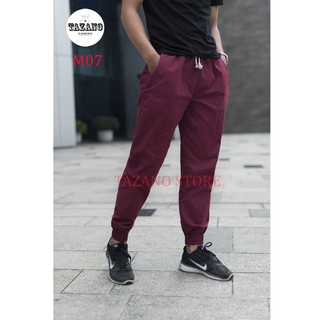 Quần Jogger Kaki Nam Co Giãn 4D Hàng Xuất Khẩu (Màu Đỏ Đô)