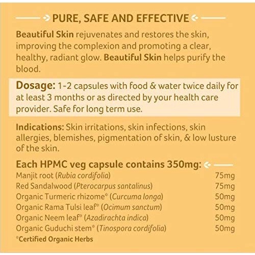 Viên Uống Hữu Cơ Đẹp Da, Sạch Mụn -  Organic India Beautiful Skin