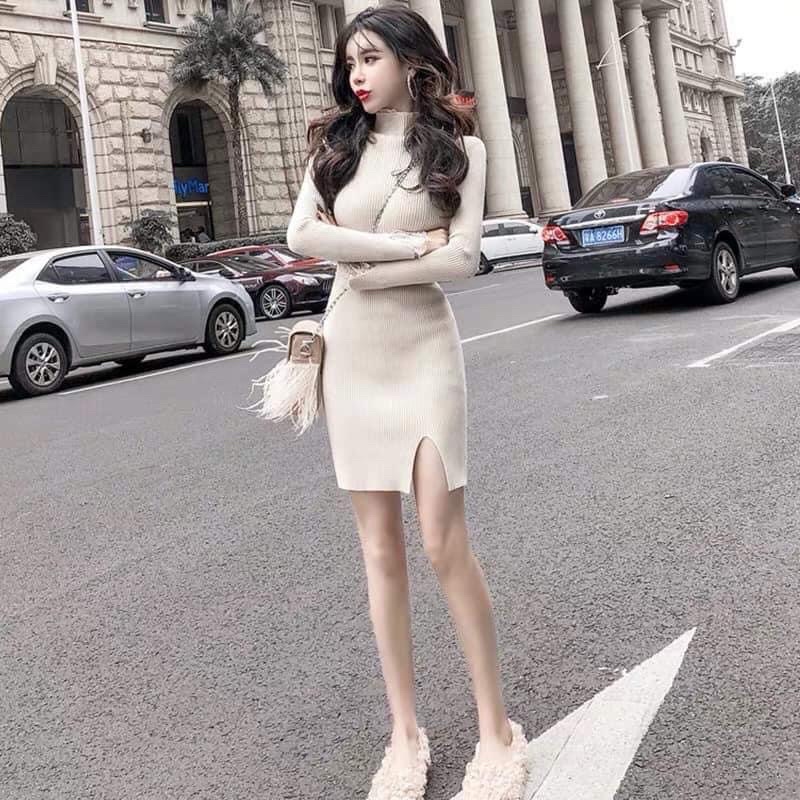 váy len body