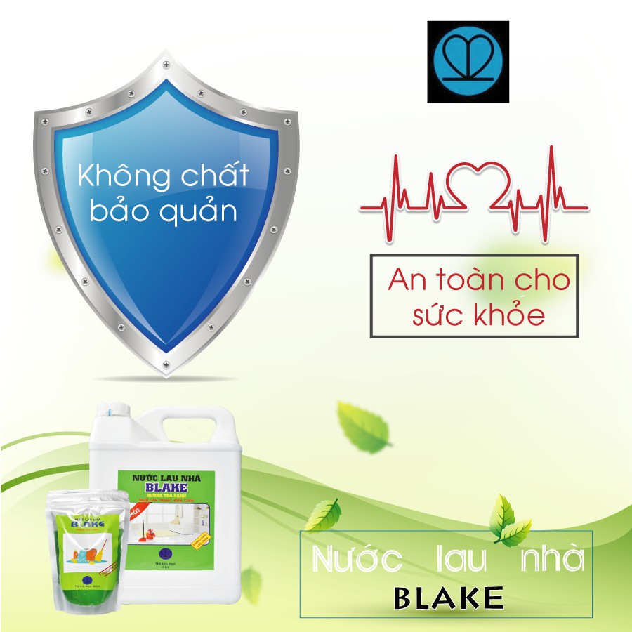 [Nhập HC1712 giảm 10%]Nước lau sàn đuổi côn trùng, khử khuẩn 99%, không sử dụng chất bảo quản - BLAKE (can 2L)