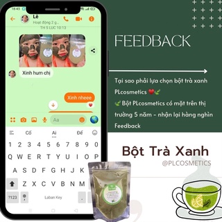 2 gói bột trà xanh ( loại 100gr/1g ) tặng que đắp