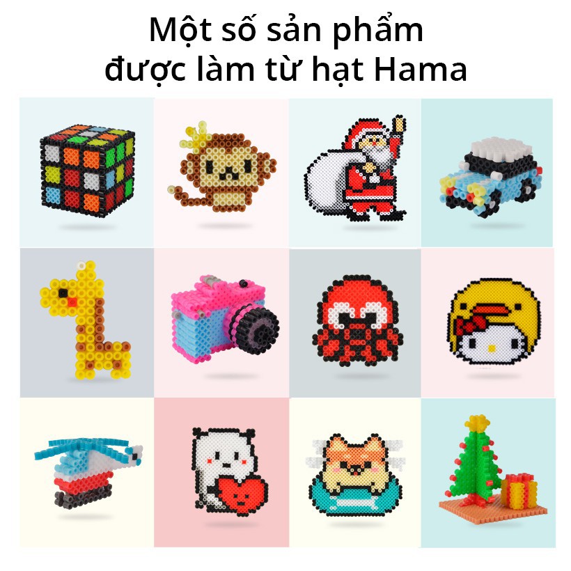 💥HÀNG CÓ SẴN💥 Trọn Bộ Hộp 2000 Hạt Nhựa Perler Beads Hama Beads Hạt Màu Kì Thú 5mm 20 màu 💥001559
