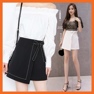 Chân Váy Chữ A Ngắn phối dây buộc nơ Madela - CVNN12