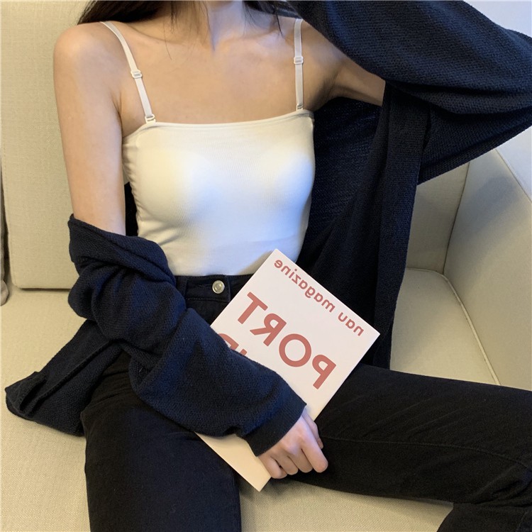 Áo 2 dây Croptop dây có khuy điều chỉnh - chất vải thun Cotton dày dặn, co giãn, thấm hút mồ hôi - Freeship Lola Fashion | BigBuy360 - bigbuy360.vn