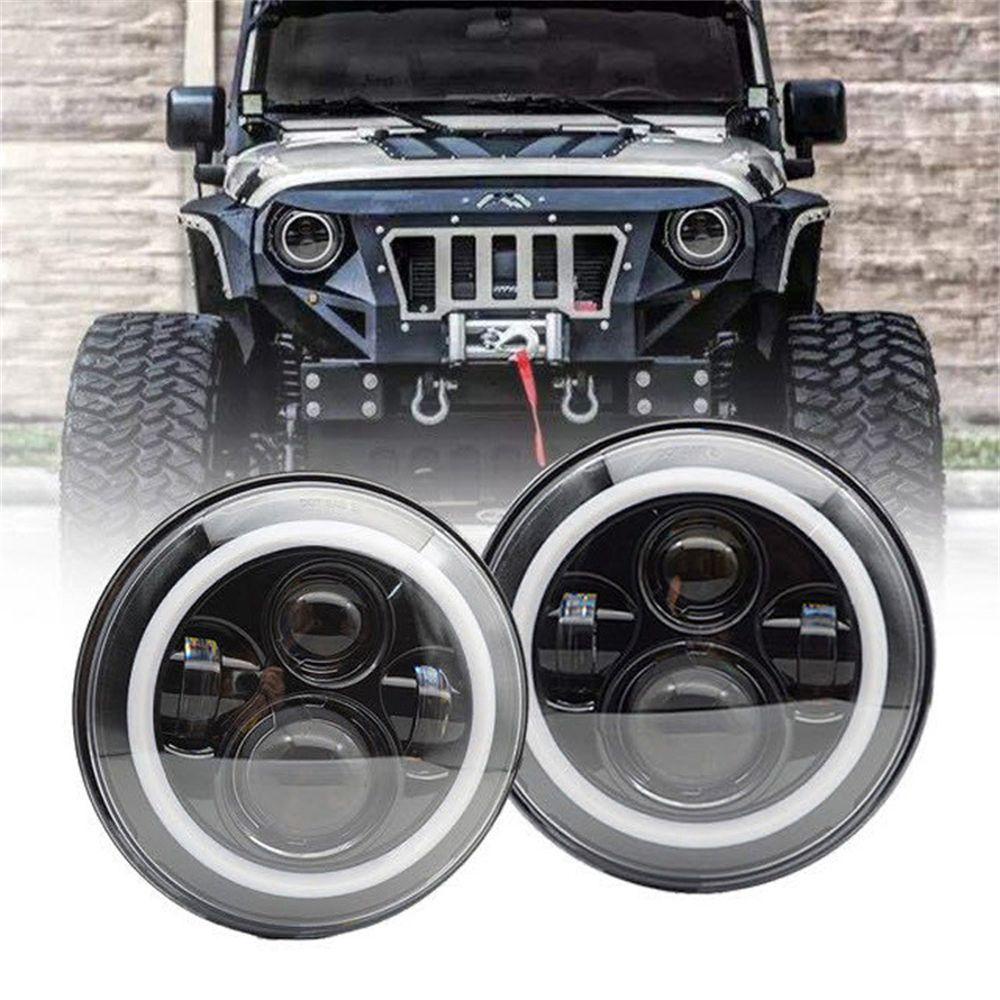 FENDER Đèn Pha LED Phía Trước Thay Thế Chuyên Dụng Cho Jeep Wrangler JK LJ TJ CJ