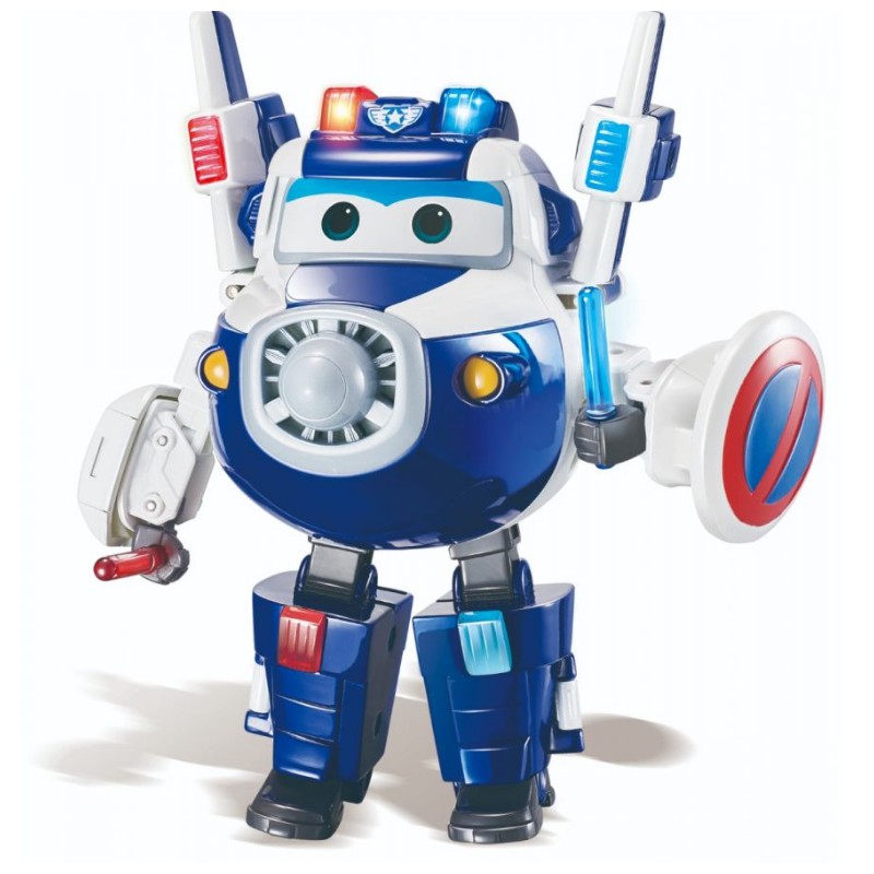 Mô hình super wings Robot Biến Hình Cỡ Lớn Có Đèn Và Âm Thanh Paul Siêu Cấp đồ chơi trẻ em