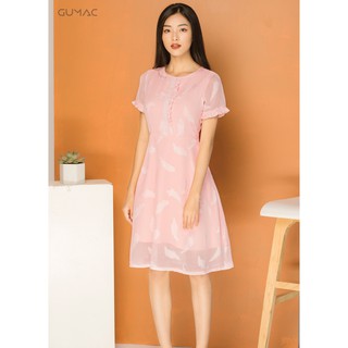 Đầm xòe dệt lông vũ GUMAC MS07917_HONG