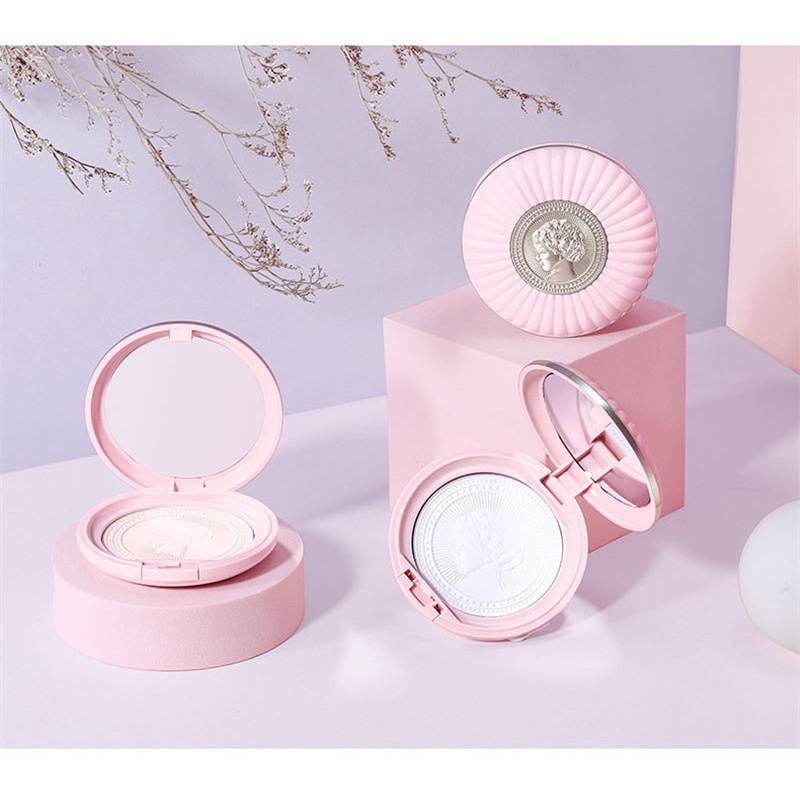 [Hàng mới về] Phấn nén trang điểm HOJO tông màu lì che phủ lỗ chân lông kiềm dầu chống thấm nước tích hợp gương nhỏ | BigBuy360 - bigbuy360.vn