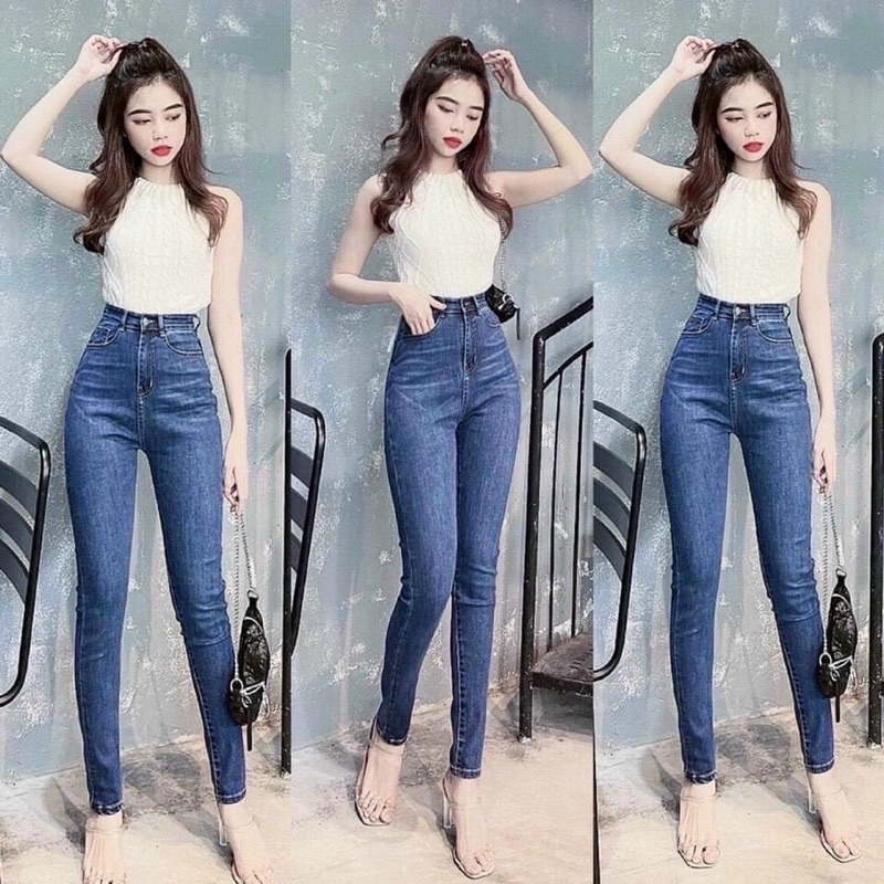 Quần jeans ôm dãn túi hông hàng cao cấp chuẩn phom