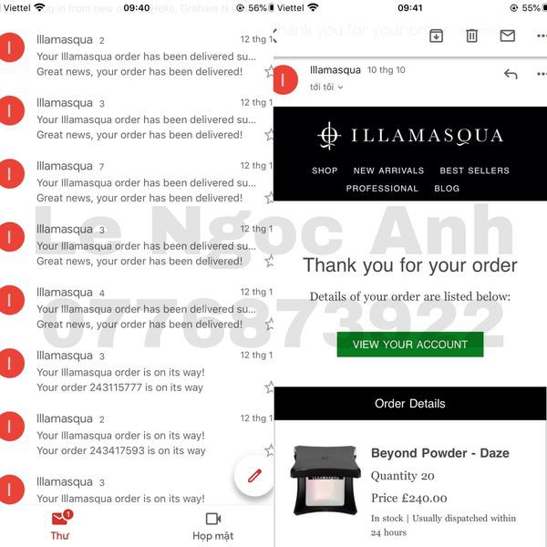 Phấn Bắt Sáng Highlighter Illamasqua Beyong Powder