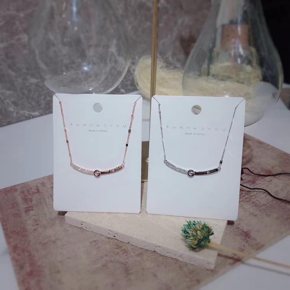 Dây chuyền bạc 925 mặt cười Guci xi kim cao cấp-Minh Tâm Jewelry