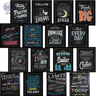 ☆SJMW☆ Motivational Classroom Wall Posters Inspirational Quotes for Students Teacher Classroom Decorations