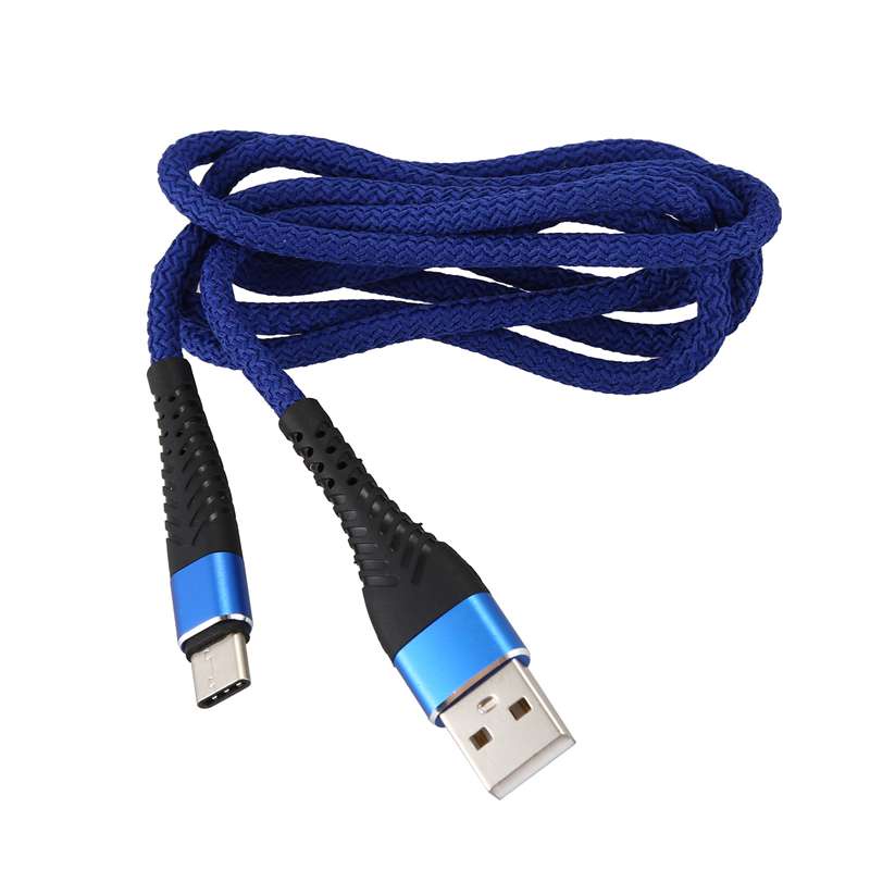 Usb Type C Cable 1 Pack (3Ft) Nylon Braided Usb A To Usb C Charger Cable Fast Charging Cord For Samsung Galaxy Note 8 S8 Plus, Lg G5 G6 V30, Htc 10, Nexus 5X/6P-Blue