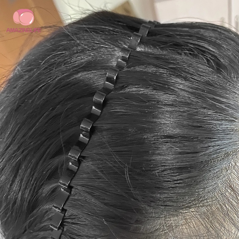 Băng Đô Cài Tóc Kim Loại Chống Trượt Màu Đen Đơn Giản Thời Trang Cho Nam Và Nữ