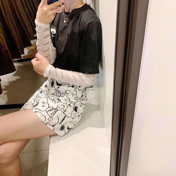 Set áo thun + chân váy chữ A phong cách Hàn Quốc dành cho nữ