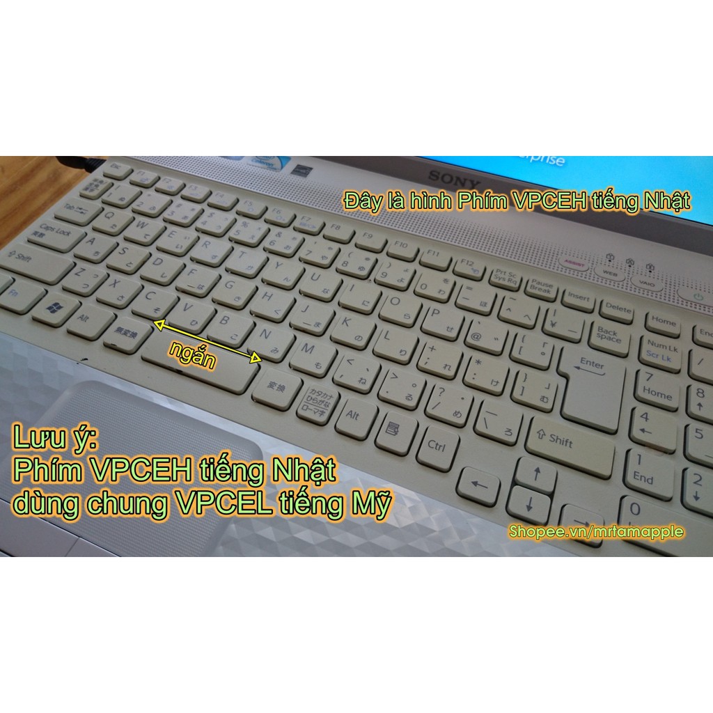 (KEYBOARD) BÀN PHÍM LAPTOP SONY EH (CÓ KHUNG) dùng cho VPCEH (1 lỗ ốc)