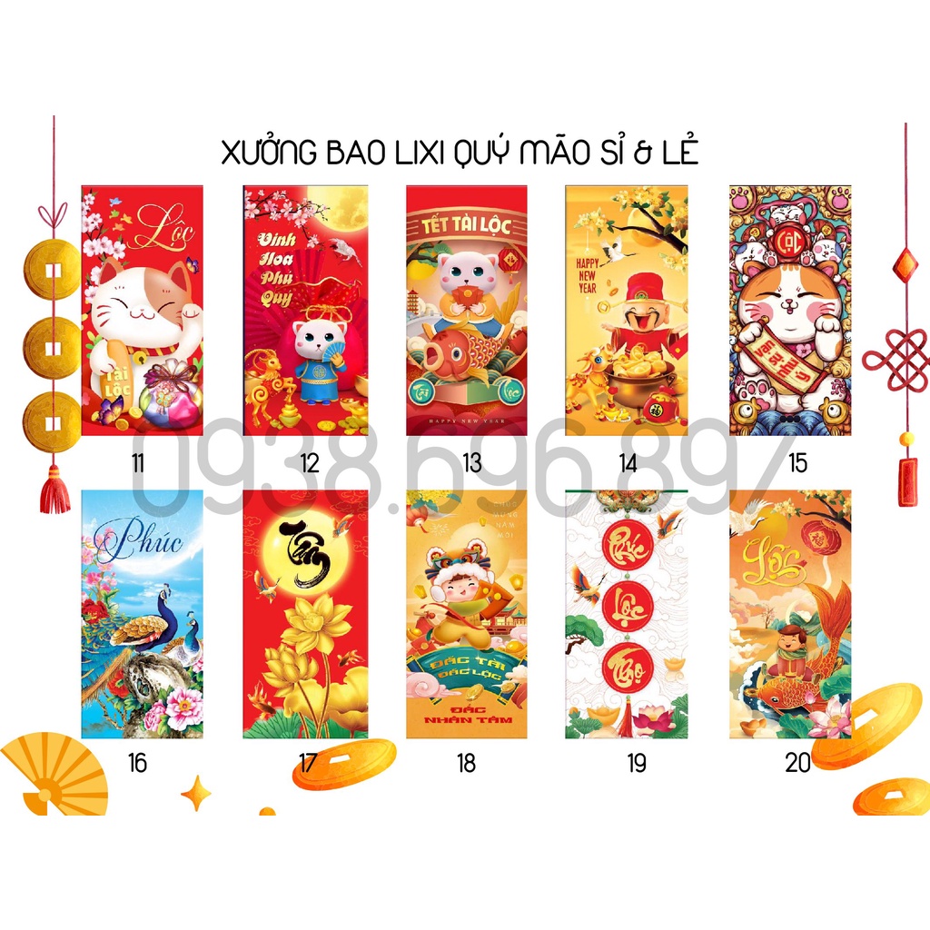 ĐƯỢC CHỌN MẪU Lì Xì Độc Lạ Hot Trend Giá Sỉ Rẻ Tết 2023- TẾT QUÝ MÃO