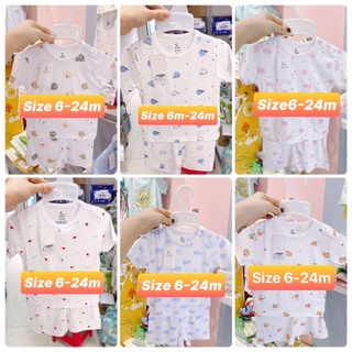 Bộ moon cộc tay cài vai chất PETIT Size 6-9/9-12/12-18/18-24/2-3y