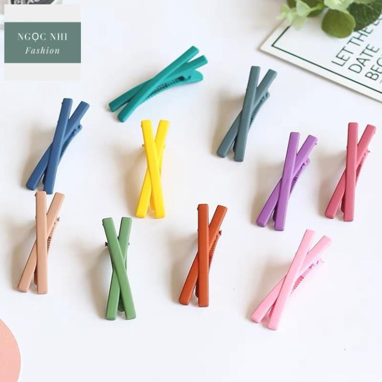 Kẹp tóc mái hàn quốc hot trend cute cho bé nữ mini nhỏ 1k chữ X nhiều màu giá rẻ