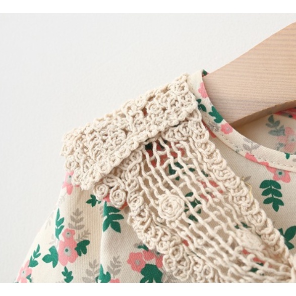 Váy bé gái 1-2 - 3 Tuổi Tay Dài Phong Cách Hàn Quốc Thời Trang Xuân Thu 2023 Mới