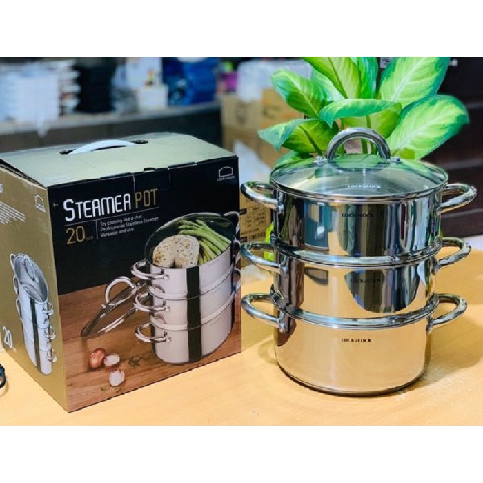 Nồi hấp inox 3 tầng Lock&Lock LLH1202 20cm