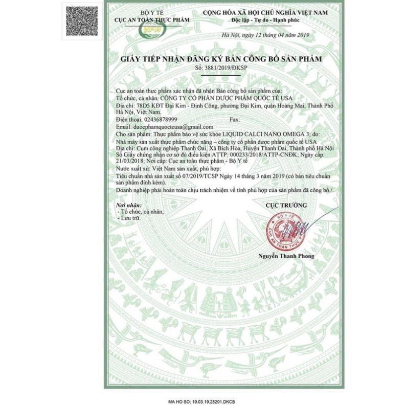 Bổ sung canxi Liquid Calcium Nano Chống còi xương, loãng xương - Hộp 100 viên | Thế Giới Skin Care