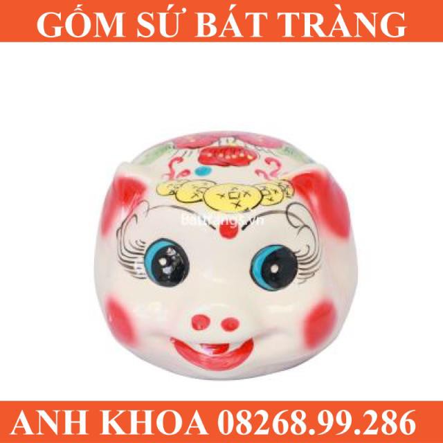 Heo đất tiết kiệm - Gốm sứ Bát Tràng Anh Khoa