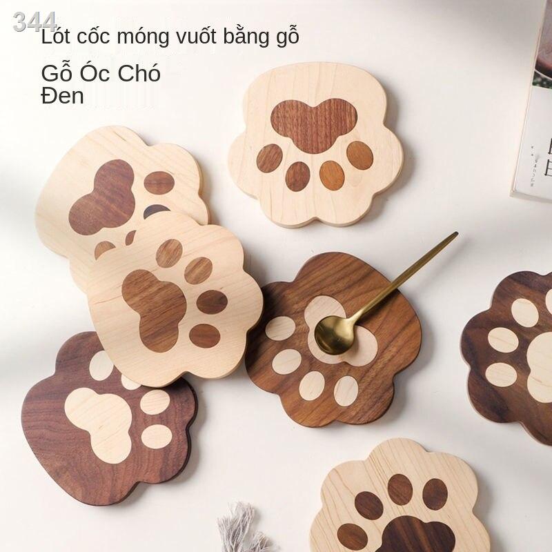 【chuyên gia săn sale】Phim hoạt hình sáng tạo dễ thương gỗ rắn móng vuốt mèo tàu lượn màu đen óc chóple bàn nhà thảm