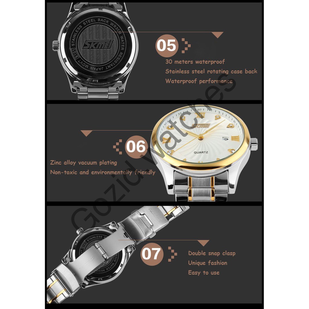 Đồng hồ nam SKMEI SM09 chống nước siêu bền dây thép không gỉ -Gozid.watches | BigBuy360 - bigbuy360.vn